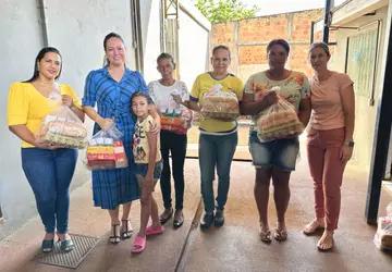 Prefeitura entrega kits de alimentação para famílias do Serviço de Convivência e Fortalecimento de Vínculo em Nova Alvorada do Sul